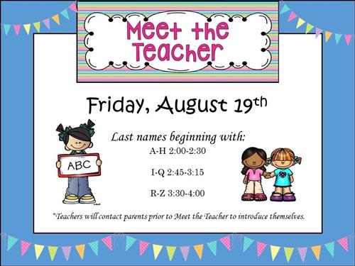Meet the Teacher Information